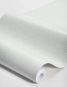 7863 Polka Stripe Light Blue and Beige Linen Wallpaper by Boråstapeter