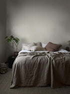 7864 Polka Stripe Light Green and White Linen Wallpaper by Boråstapeter