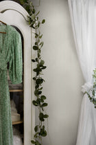 7864 Polka Stripe Light Green and White Linen Wallpaper by Boråstapeter