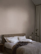 7865 Polka Stripe Light Pink and White Linen Wallpaper by Boråstapeter