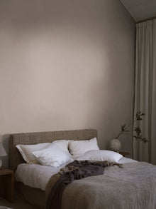 7865 Polka Stripe Light Pink and White Linen Wallpaper by Boråstapeter