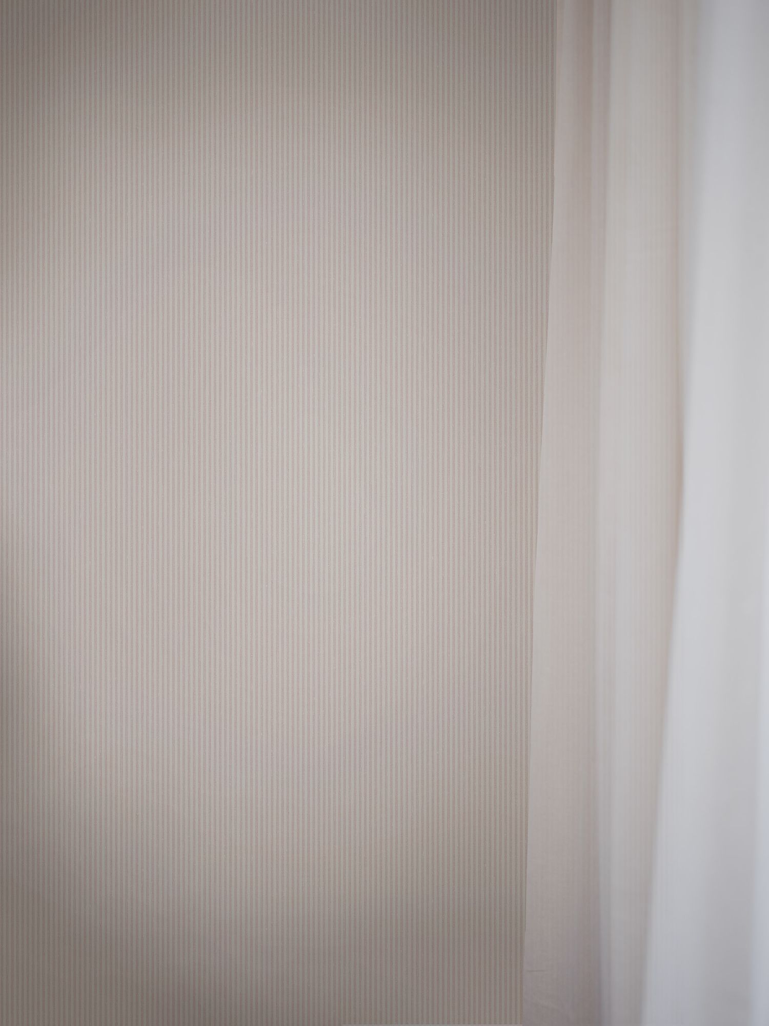 7865 Polka Stripe Light Pink and White Linen Wallpaper by Boråstapeter