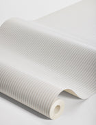 7865 Polka Stripe Light Pink and White Linen Wallpaper by Boråstapeter