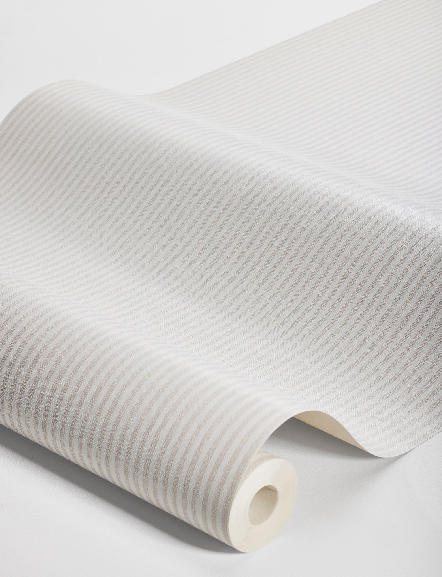 7865 Polka Stripe Light Pink and White Linen Wallpaper by Boråstapeter