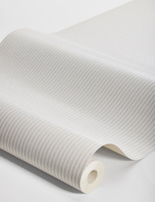 7865 Polka Stripe Light Pink and White Linen Wallpaper by Boråstapeter