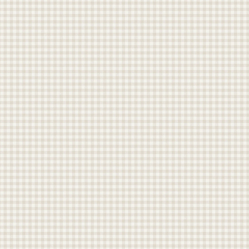 7866 Picnic Check Light Grey and White Linen Wallpaper by Boråstapeter