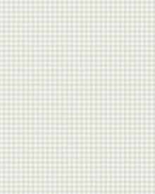 7869 Picnic Check Light Green and White Linen Wallpaper by Boråstapeter