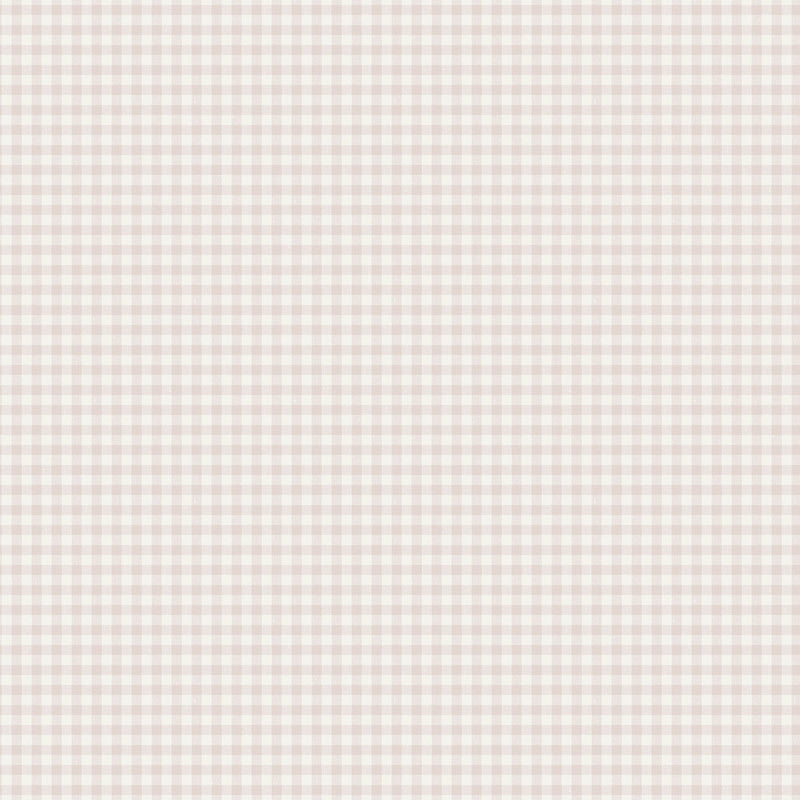 7870 Picnic Check Light Pink and White Linen Wallpaper by Boråstapeter