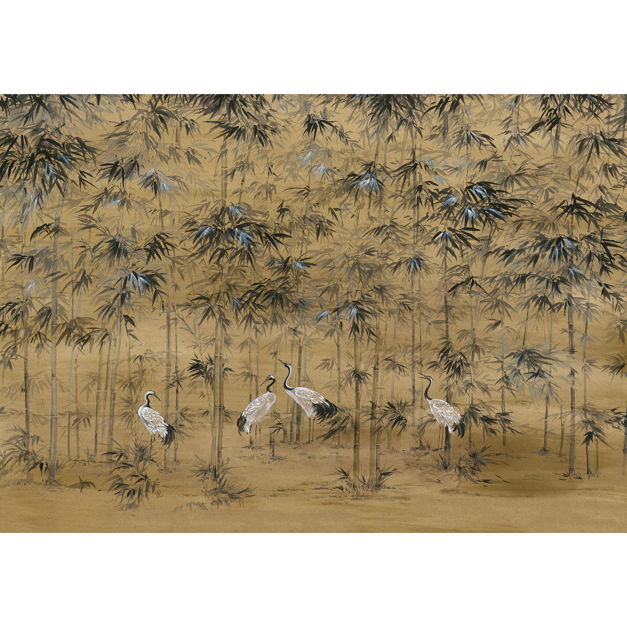 Garzas Clow (Ocre) Random Chinoiseries II Mural by Coordonné (400x280cm)