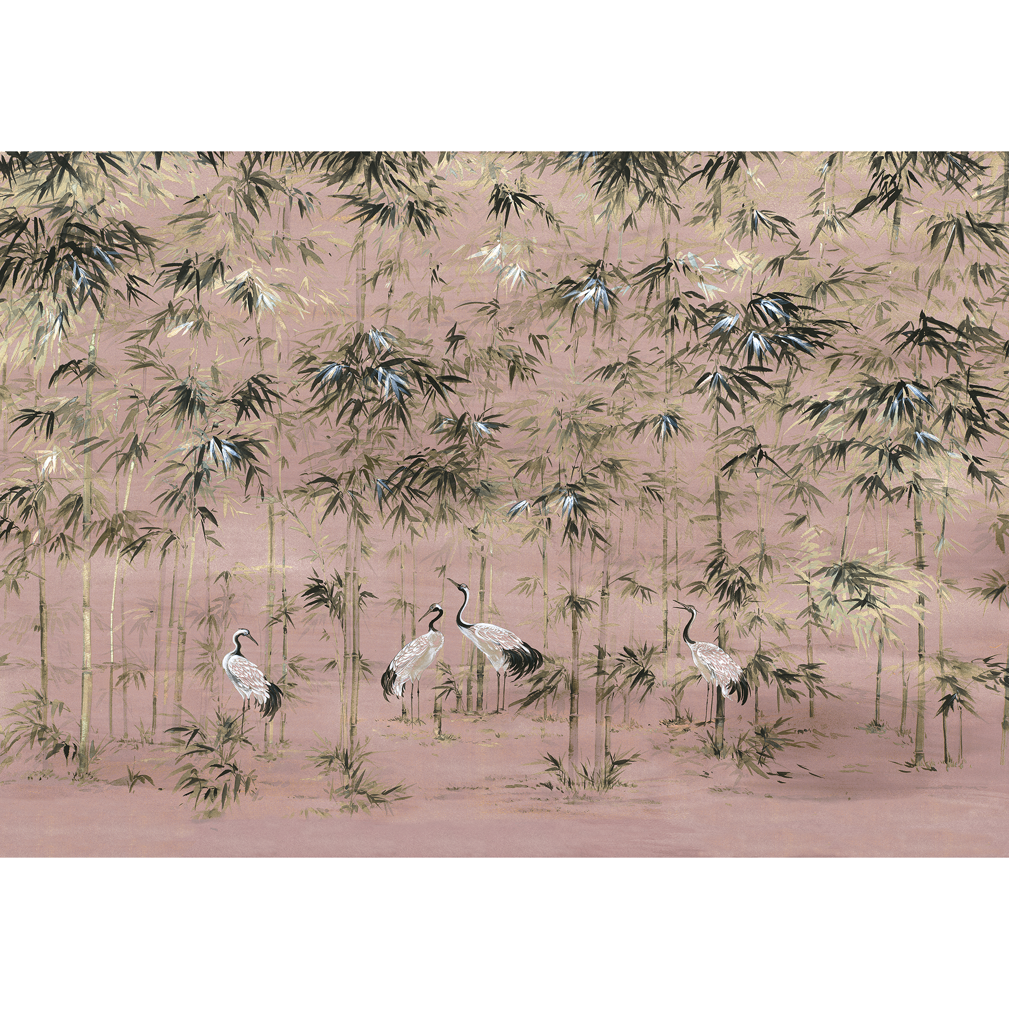 Garzas Rose Random Chinoiseries II Mural by Coordonné (400x280cm)