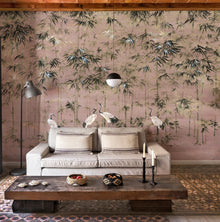 7900002 Garzas Rose Random Chinoiseries Mural by Coordonné