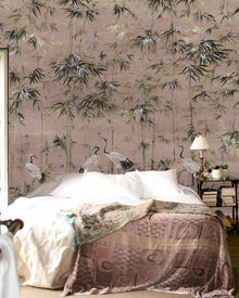 7900002 Garzas Rose Random Chinoiseries Mural by Coordonné