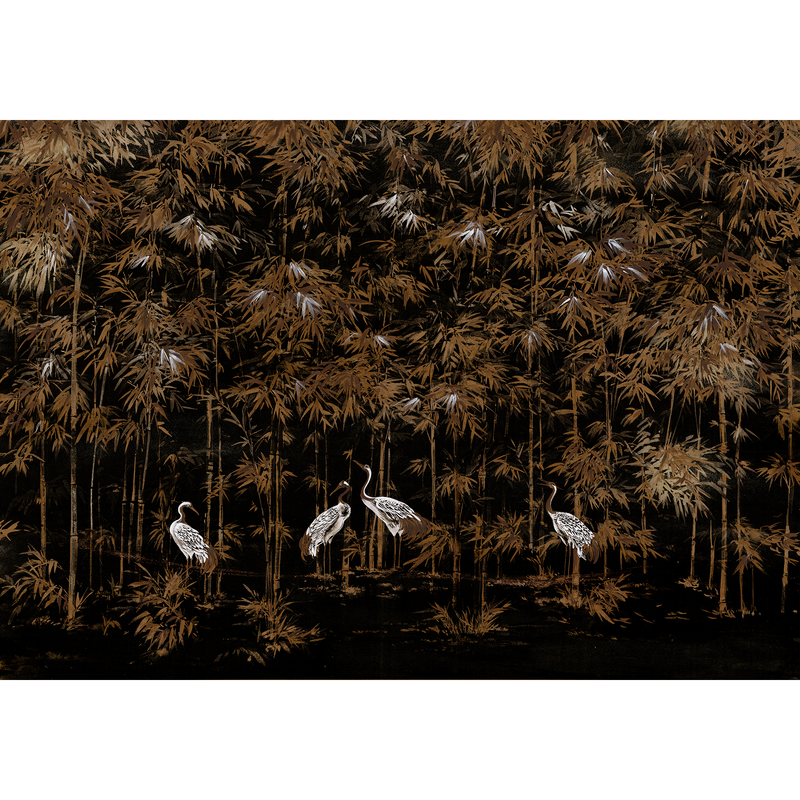 Garzas Coal Random Chinoiseries II Mural by Coordonné (400x280cm)