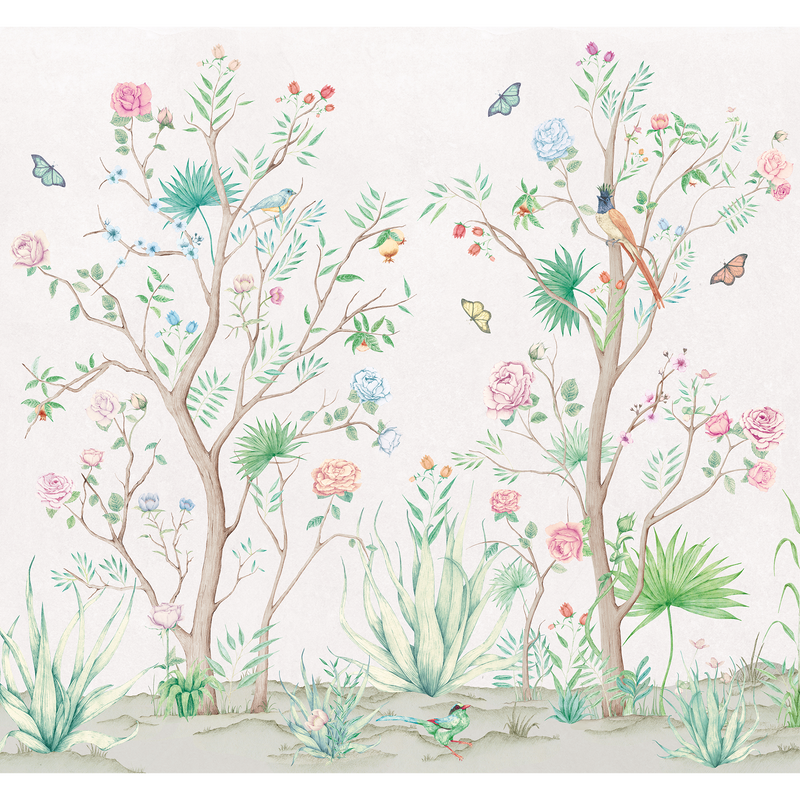 Peonies Pure Random Chinoiseries II Mural by Coordonné (300x280cm)