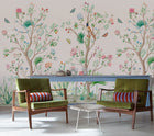 Peonies Pure Random Chinoiseries II Mural by Coordonné (300x280cm)