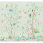 Peonies Aloe Random Chinoiseries II Mural by Coordonné (300x280cm)
