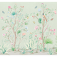 Peonies Aloe Random Chinoiseries II Mural by Coordonné (300x280cm)