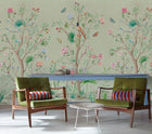 Peonies Aloe Random Chinoiseries II Mural by Coordonné (300x280cm)