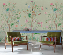 Peonies Aloe Random Chinoiseries II Mural by Coordonné (300x280cm)