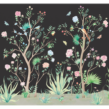Peonies Coal Random Chinoiseries II Mural by Coordonné (300x280cm)
