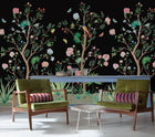 Peonies Coal Random Chinoiseries II Mural by Coordonné (300x280cm)