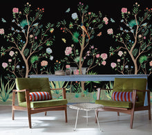 Peonies Coal Random Chinoiseries II Mural by Coordonné (300x280cm)