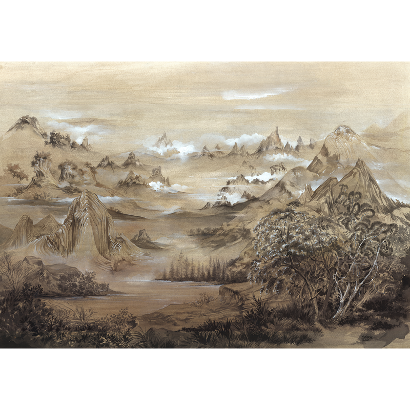 Kami Maca Random Chinoiseries II Mural by Coordonné (400x280cm)