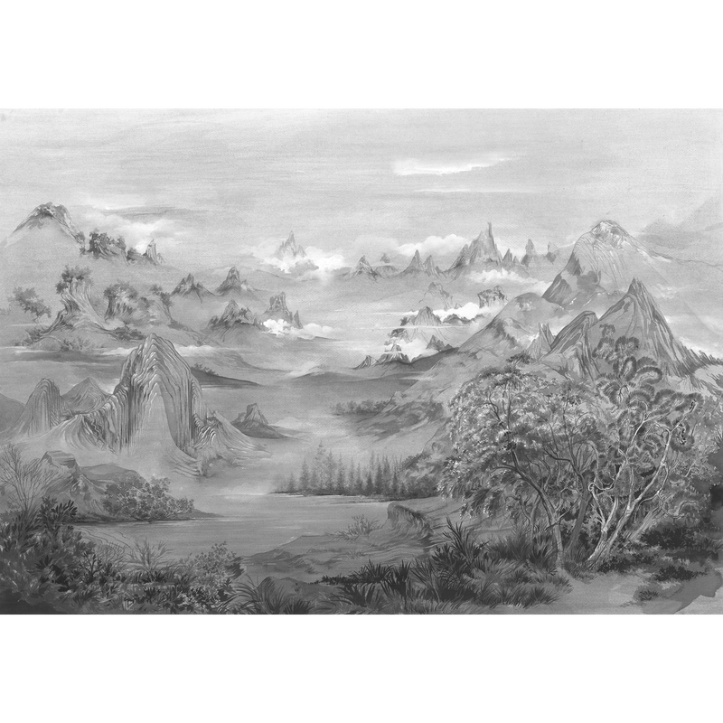 Kami Chia Seed Random Chinoiseries II Mural by Coordonné (400x280cm)