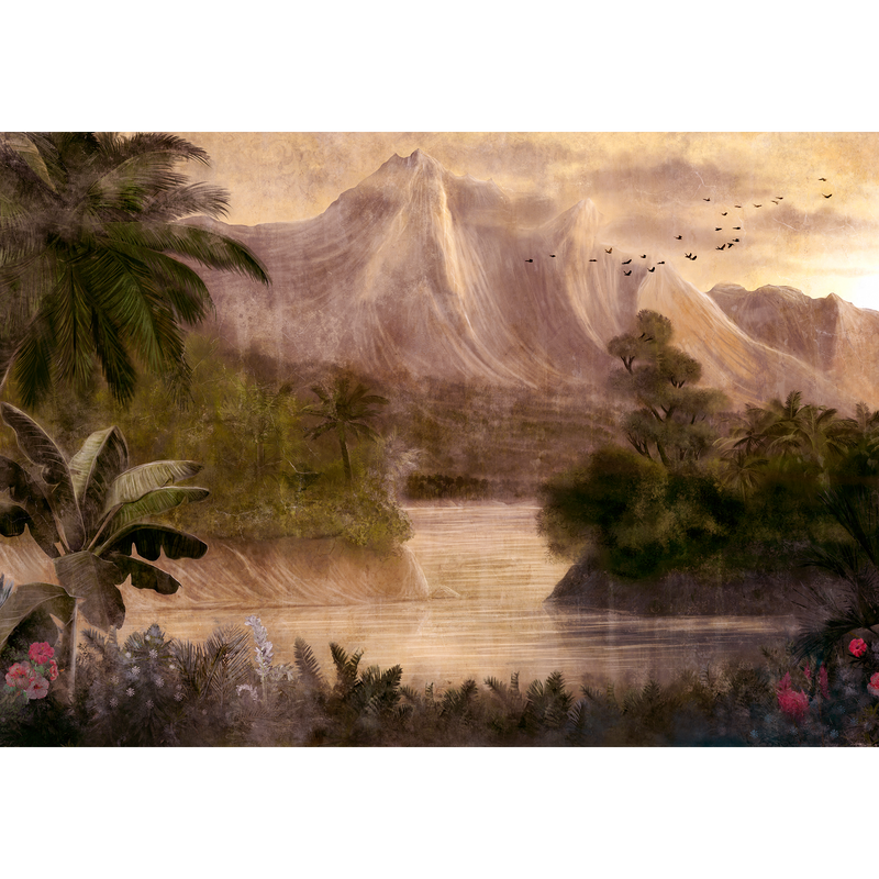 Kodo Rose Random Chinoiseries II Mural by Coordonné (400x280cm)