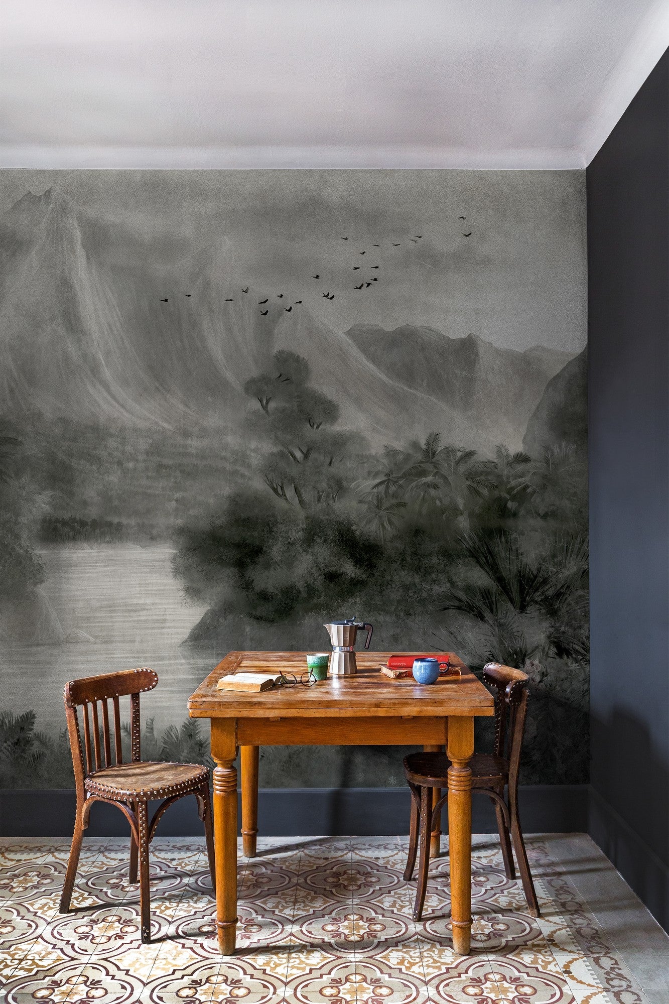 7900032 Kodo Chia Seed (450 × 280 cm) Random Chinoiseries Mural by Coordonné