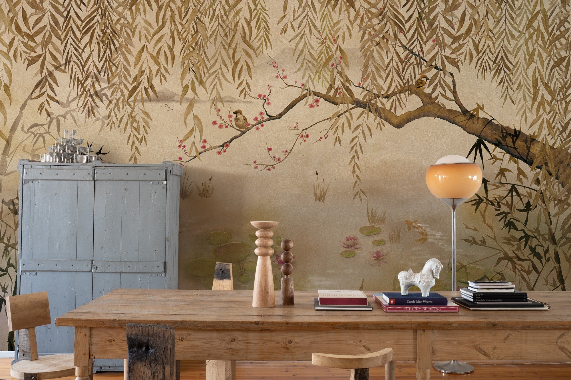 7900041 Lotus Clow Random Chinoiseries Mural by Coordonné