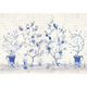 Meihua Blue Spirulina Random Chinoiseries II Mural by Coordonné (400x280cm)