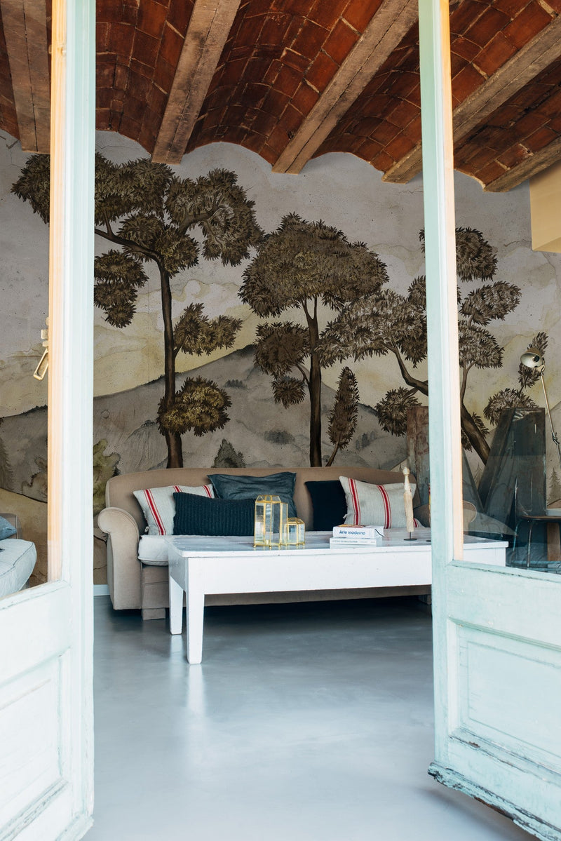 7900060 Taklamakán Chia Seed (300 × 280 cm) Random Chinoiseries Mural by Coordonné