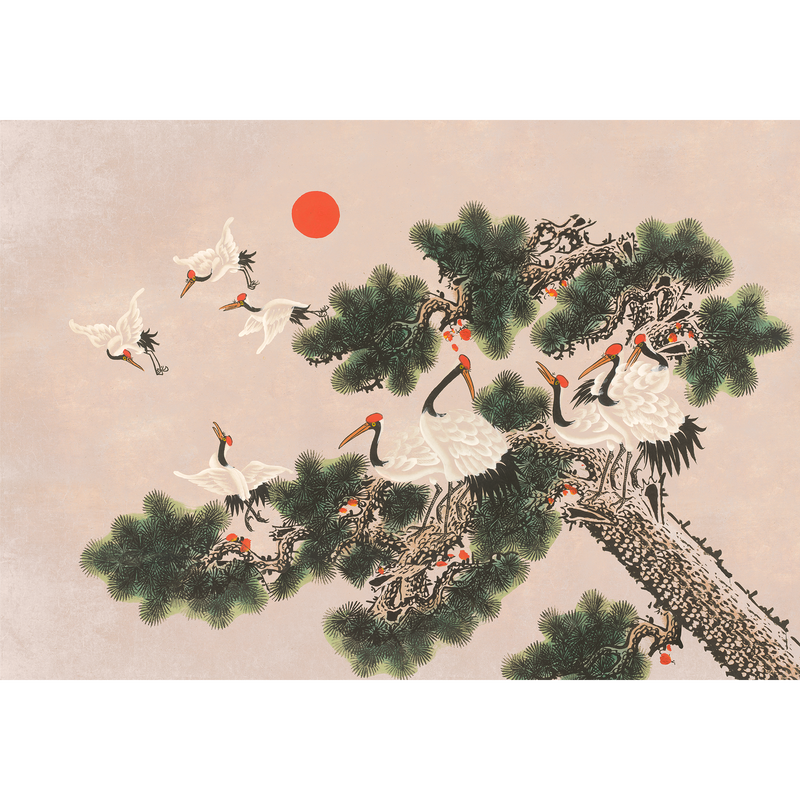 Ukiyo Rose Random Chinoiseries II Mural by Coordonné (400x280cm)