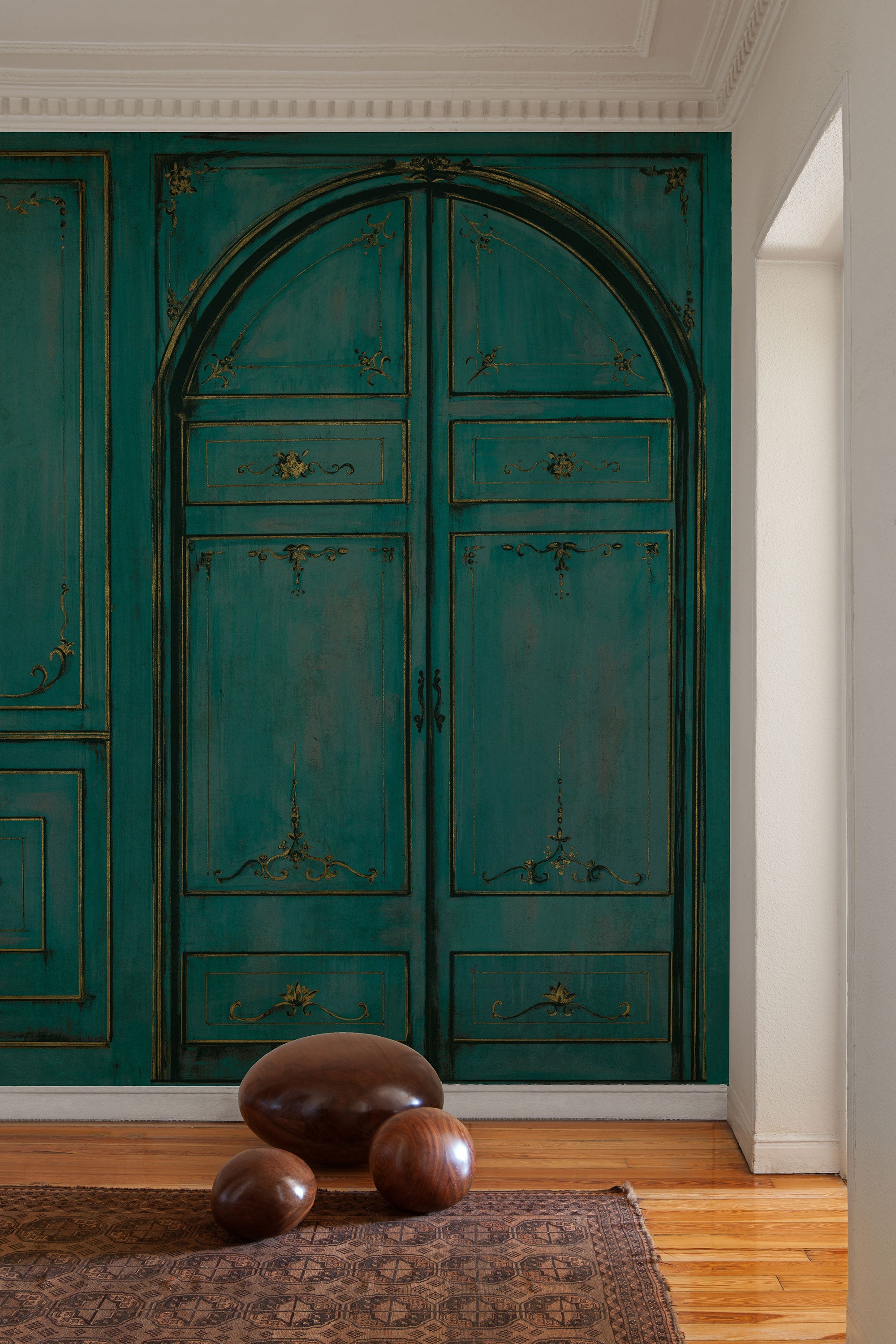 Lao Zi Blue Spirulina Random Chinoiseries II Mural by Coordonné (400x280cm)