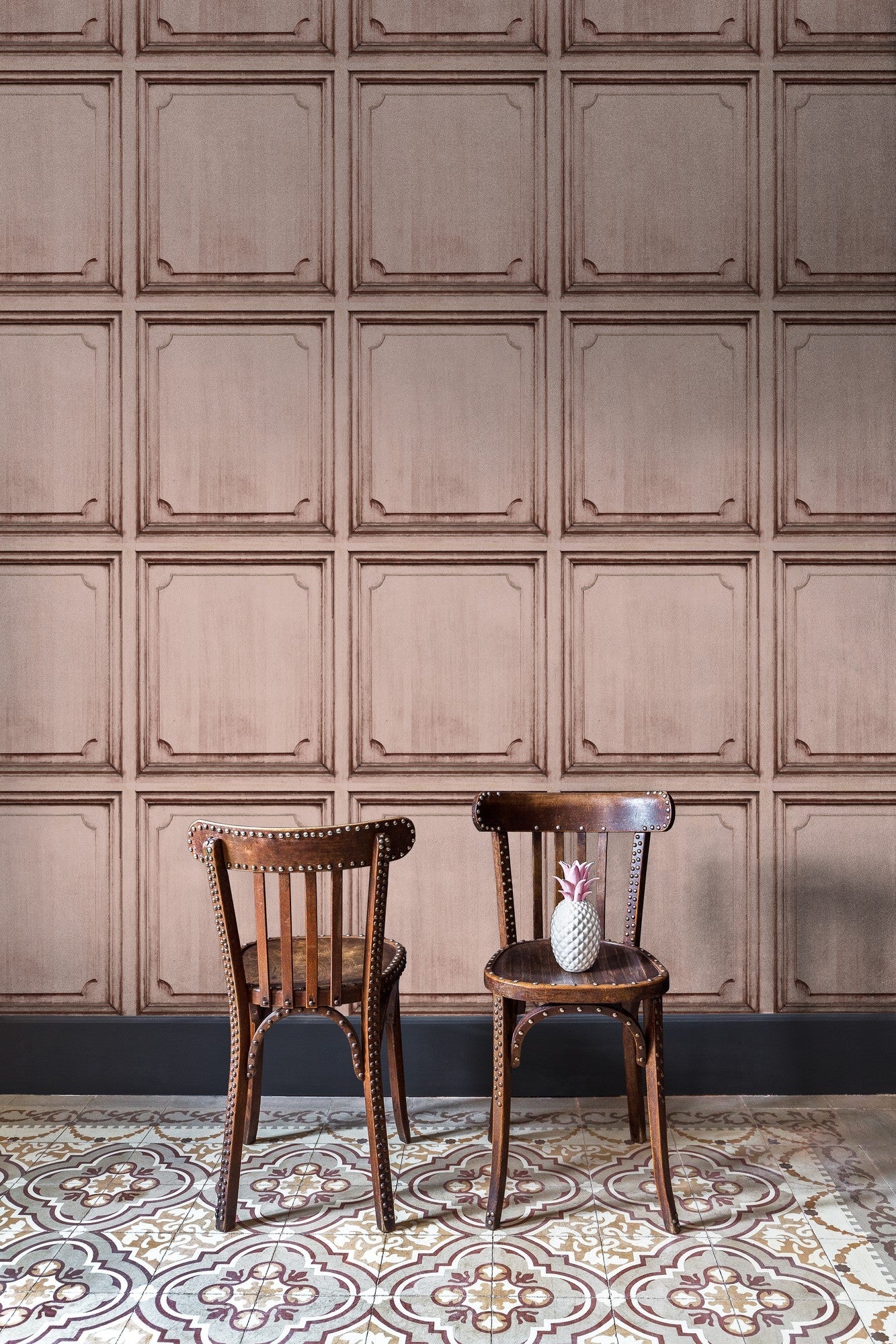 7900103 Boiserie Rose (50 × 1000 cm) Random Chinoiseries Mural by Coordonné