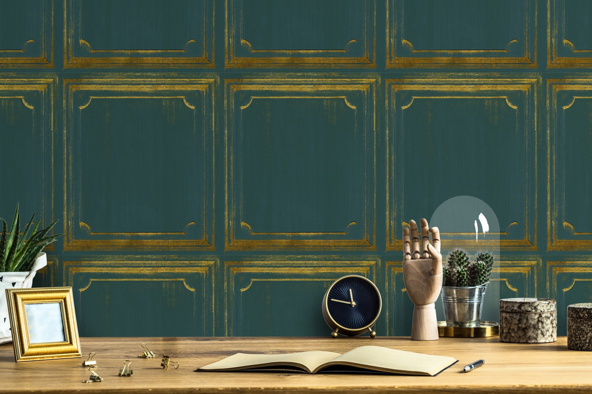 7900104 Boiserie Aloe (50 × 1000 cm) Random Chinoiseries Mural by Coordonné