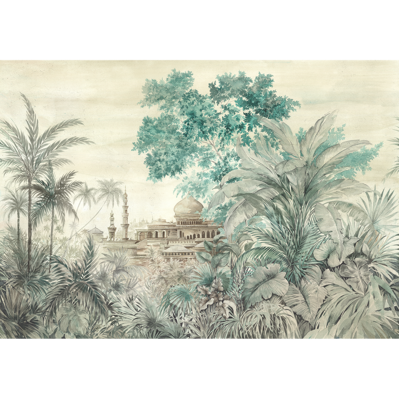 Taj Mahal Maca Random Chinoiseries II Mural by Coordonné (400x280cm)