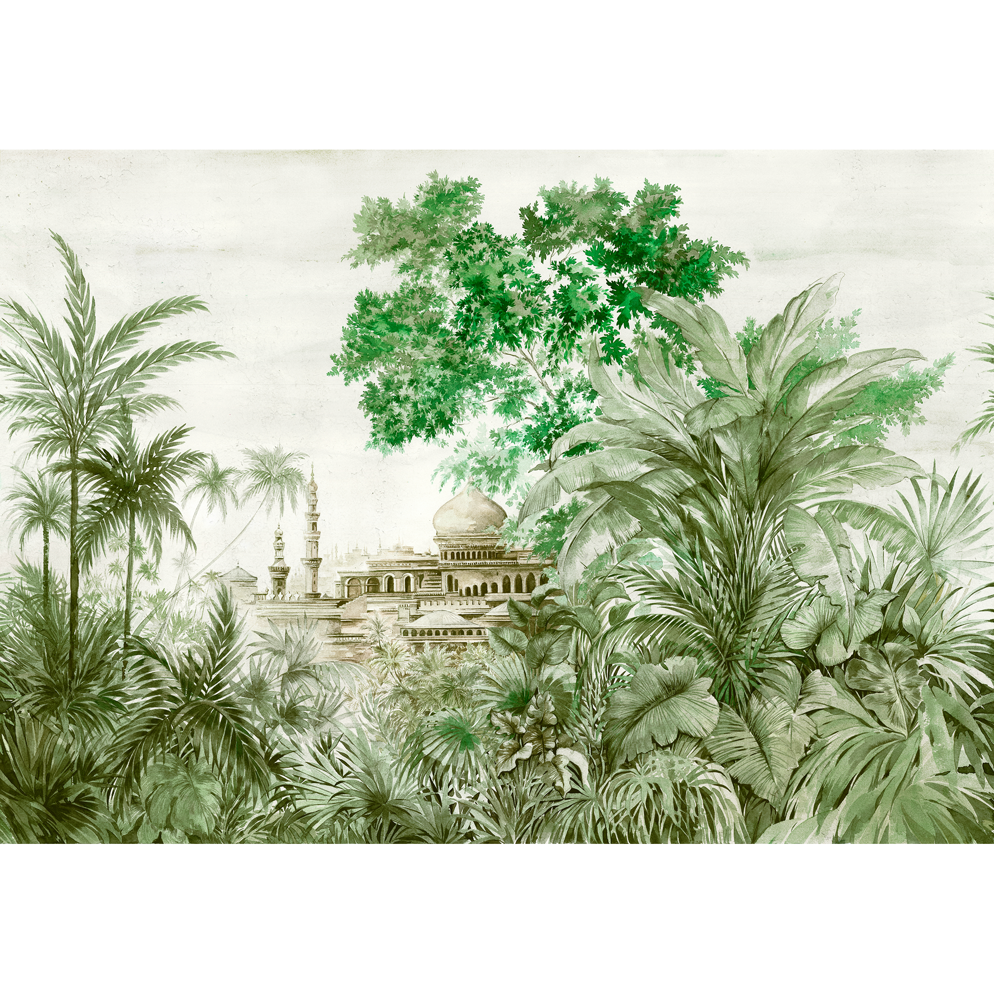 Taj Mahal Aloe Random Papers Issue Mural by Coordonné