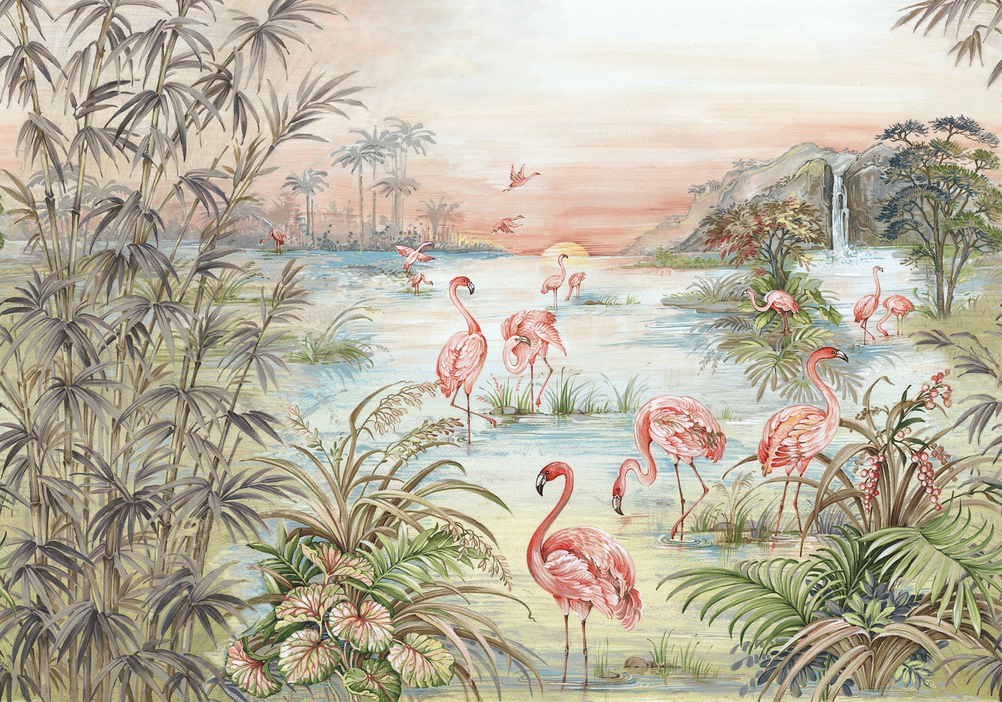 7900130 Roseus Maca Random Chinoiseries Mural by Coordonné