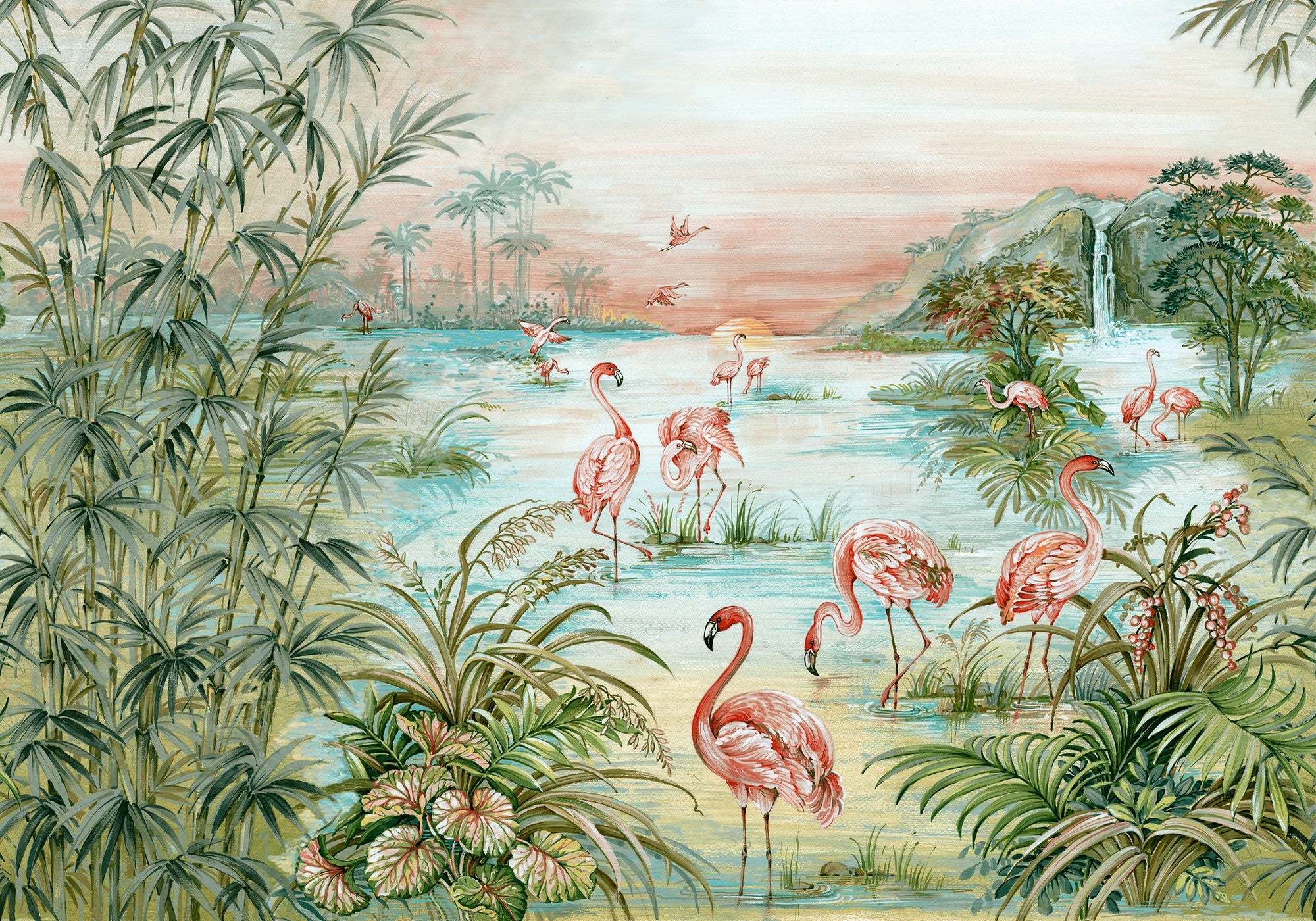 Roseus Aloe Random Papers Issue Mural by Coordonné