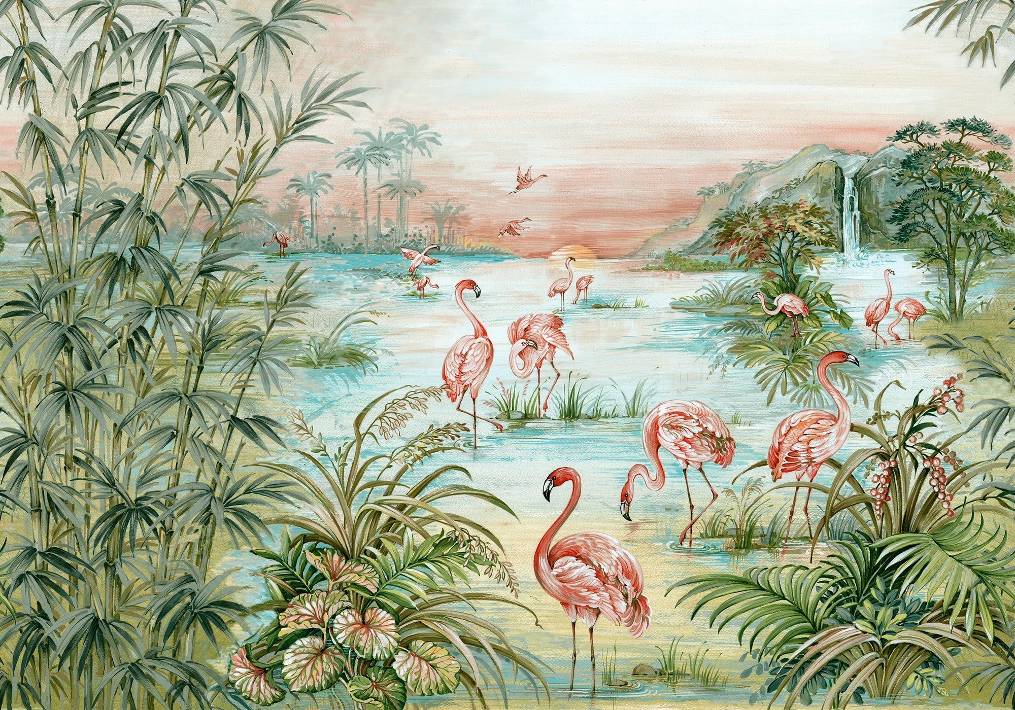 7900131 Roseus Aloe Random Chinoiseries Mural by Coordonné
