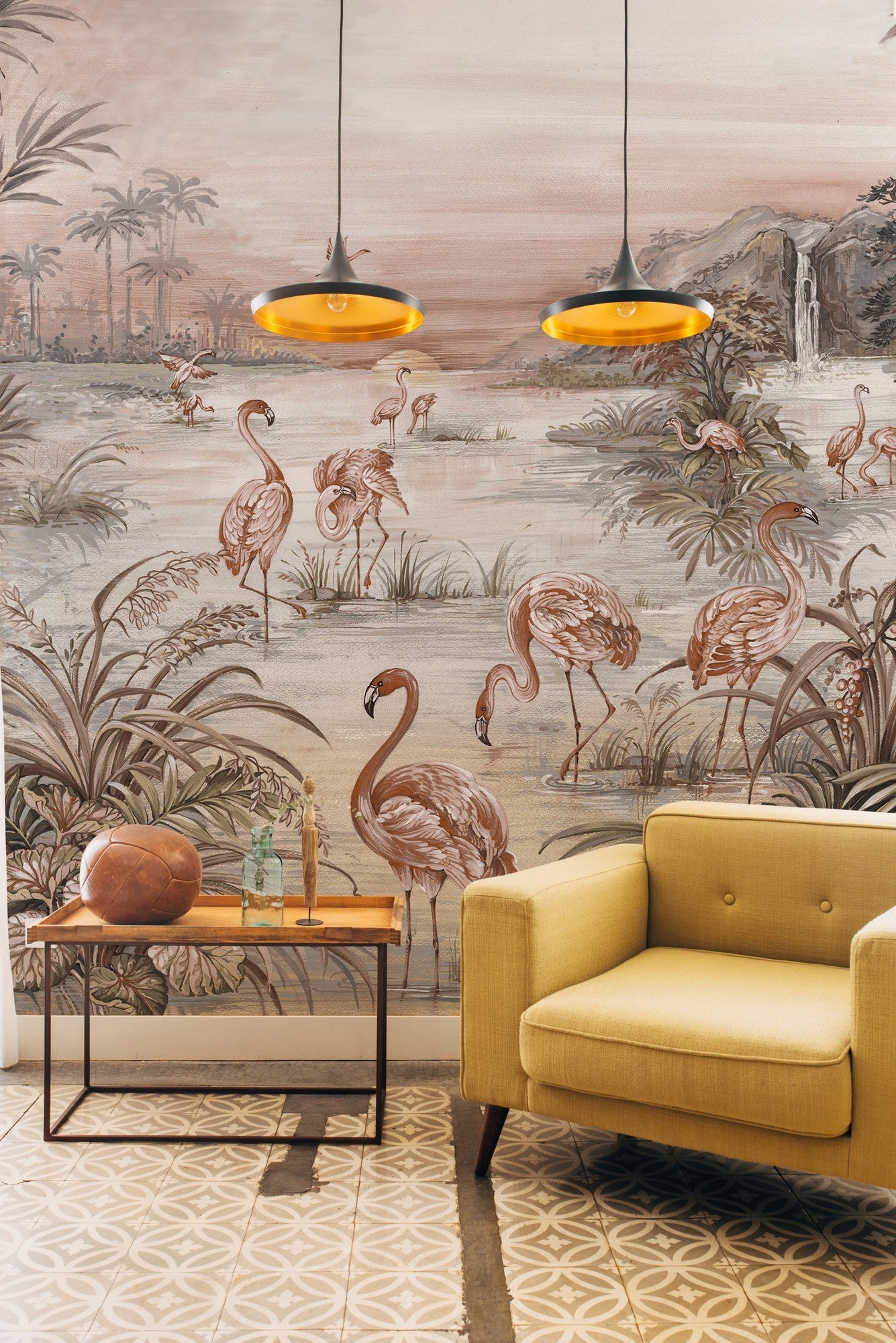 7900132 Roseus Rose Random Chinoiseries Mural by Coordonné