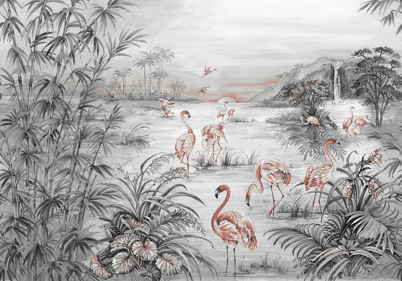 7900133 Roseus Chia Seed Random Chinoiseries Mural by Coordonné