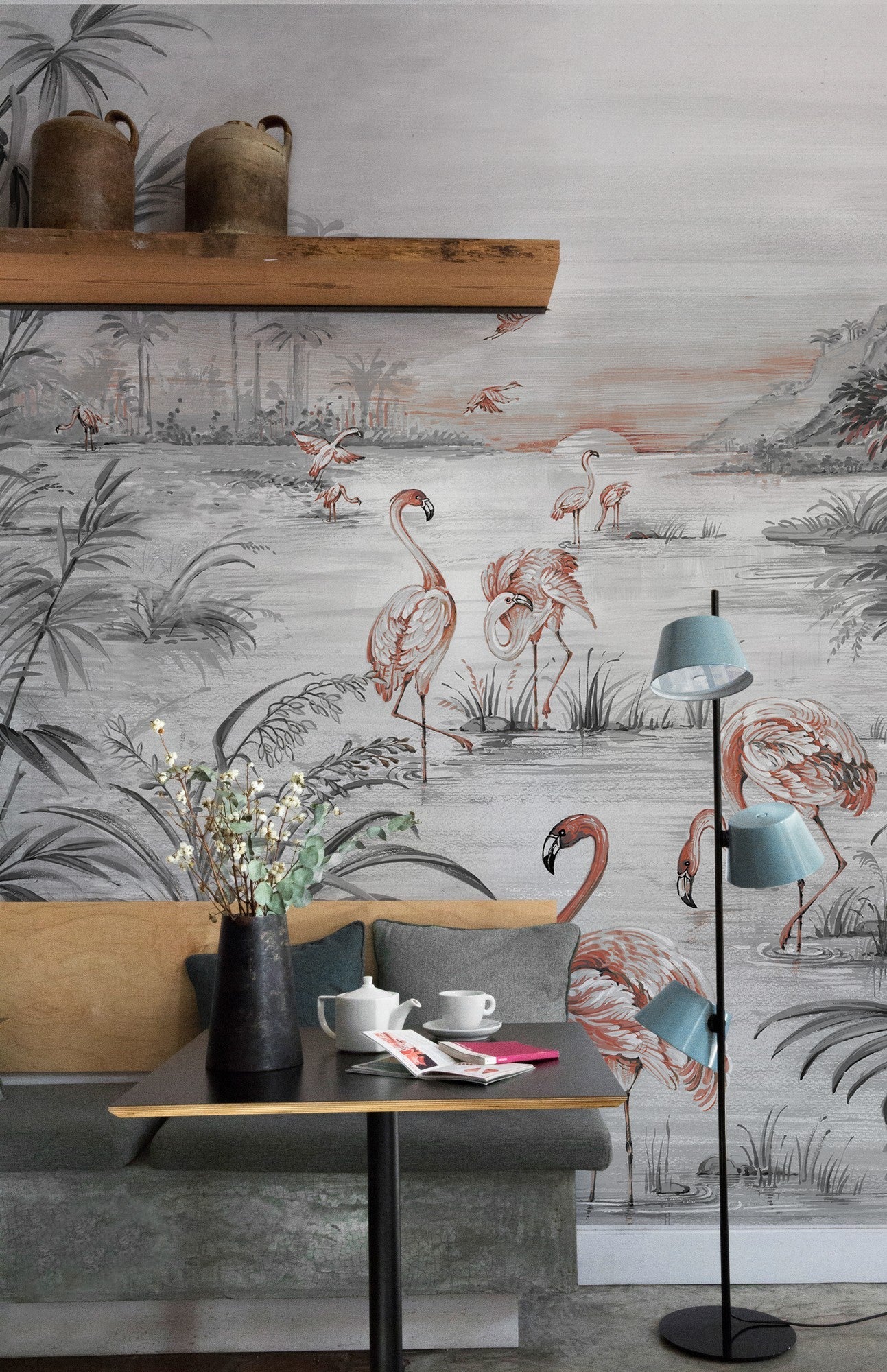 7900133 Roseus Chia Seed Random Chinoiseries Mural by Coordonné