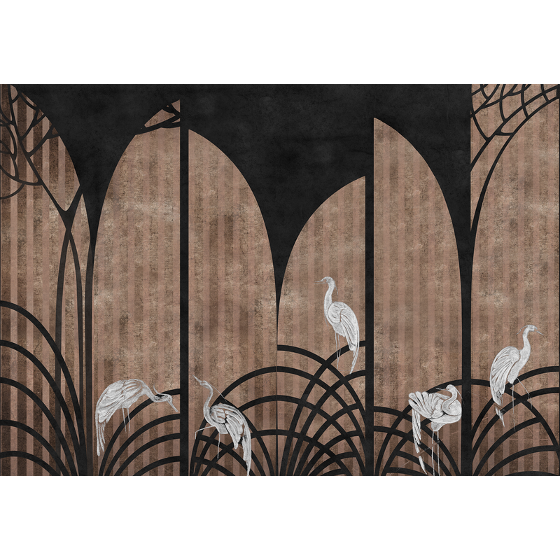 Tassel Coal Random Chinoiseries II Mural by Coordonné (400x280cm)
