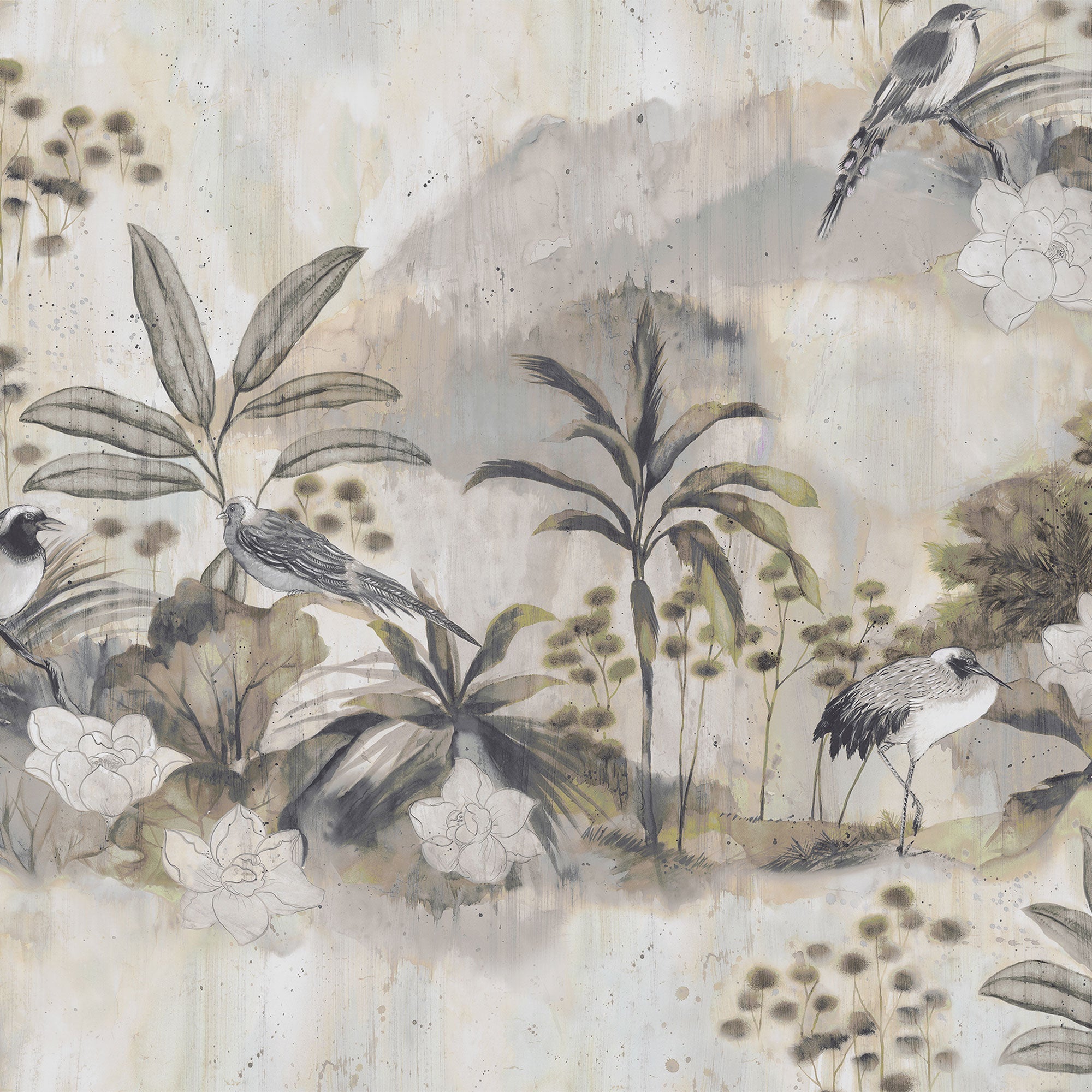 Nara Chia Seed (50 × 1000 cm) Random Chinoiseries Mural by Coordonné
