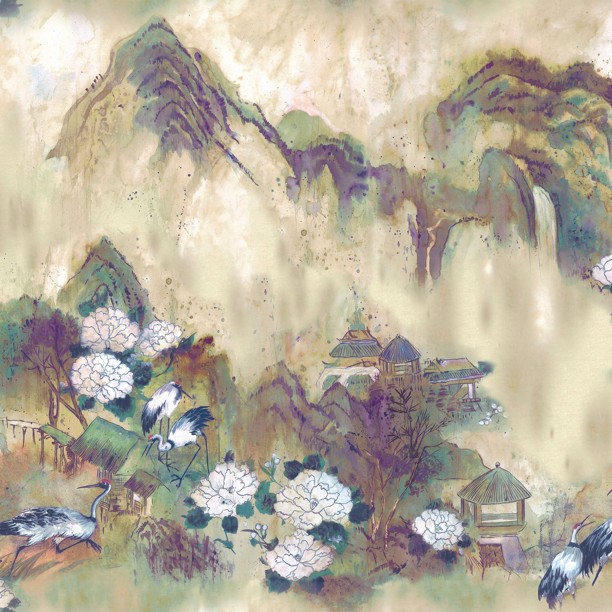 Kasgar Grape Random Papers Issue Mural by Coordonné