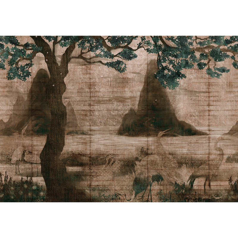 Zilant Rose Random Chinoiseries Mural by Coordonné