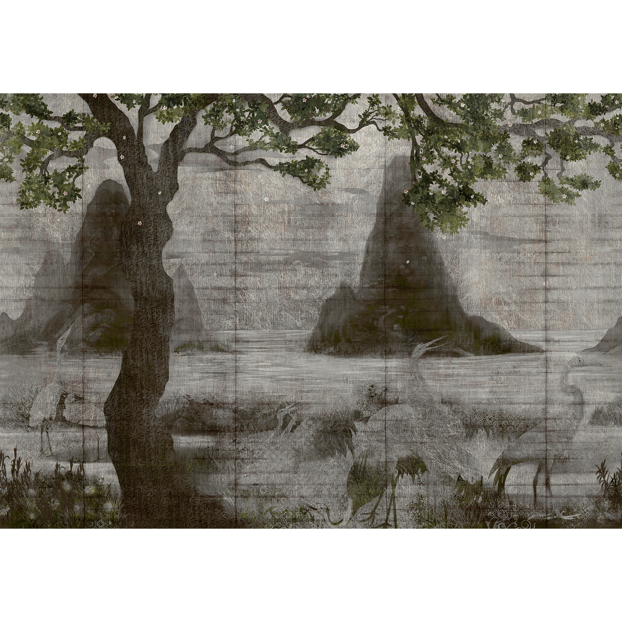 Zilant Chia Seed Random Chinoiseries Mural by Coordonné